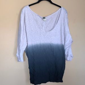 Free People Oversized Quarter-Sleeve Tee